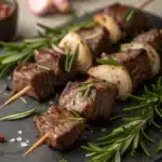Rosemary Garlic Steak Kebabs