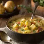 Hearty Cheddar Garlic Herb Potato Soup