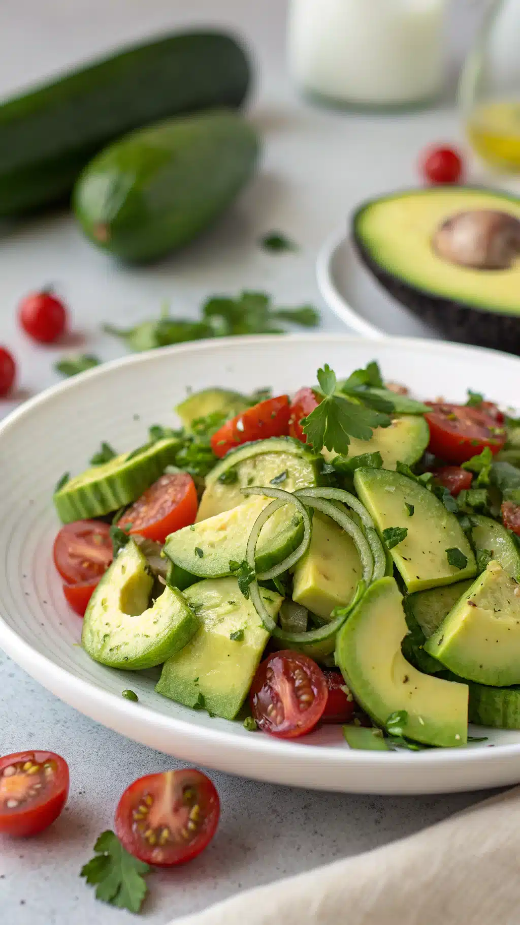 Cucumber Avocado Salad